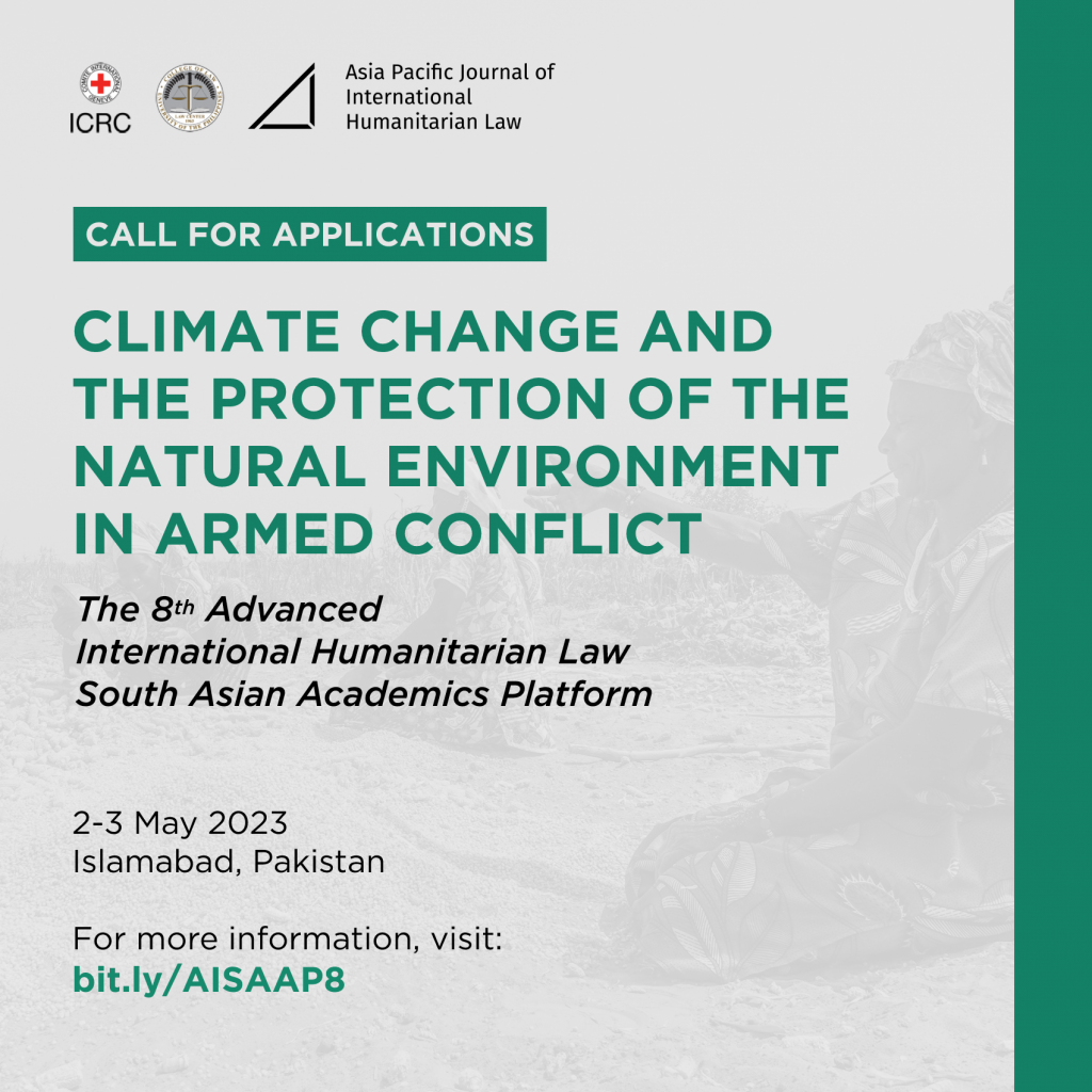 Call for applications: 8th Advanced International Humanitarian Law South Asian Academics Platform