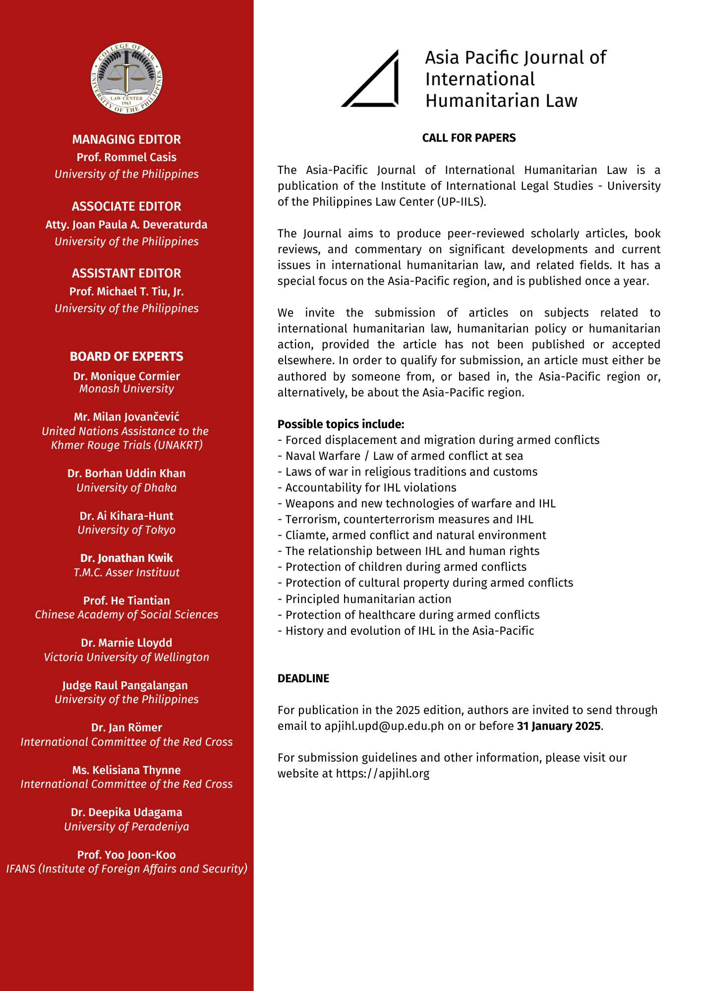 Call for Papers - 2025 Edition FINAL